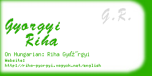 gyorgyi riha business card